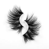 LD (5D-05) Mink Eyelashes, voluminous black lashes on white background.