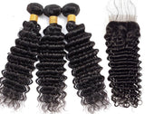 deep wave virgin human hair natural black