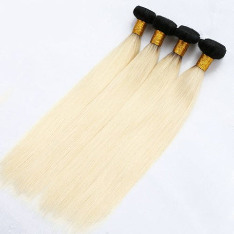 Straight Human Hair #1b613 Blonde Bundles 100g