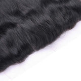 Straight 13x4 virgin human hair natural black transparent frontal.