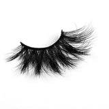 LD (5D-04) Mink Eyelashes on white background, voluminous and wispy style for bold eye look.