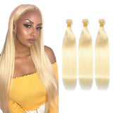 Straight Human Virgin Hair #613 Blonde 3 Bundles Deal  Straight Blonde Hair Bundles