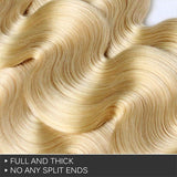 #613 blonde body wave human hair bundles, full and thick, 100 grams.