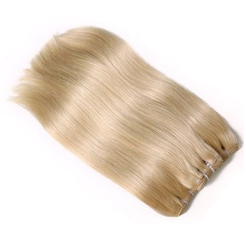 Blonde straight human hair bundle #613, 100 grams.