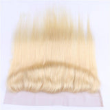 #613 straight 13x4 blonde transparent human hair frontal.