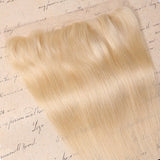 #613 straight 13x4 blonde transparent frontal human hair extension