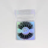 LD (5D-01) Mink Eyelashes in clear packaging on white background