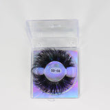 LD Mink Eyelashes 5D-08 in holographic case.