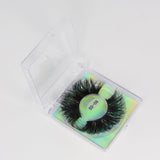 5D-08 Mink Eyelashes in transparent case, fluffy and voluminous design.