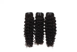 Italy Curly Virgin Human Hair Natural Black Bundles, 100 grams, luxurious curls.