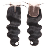 Body Wave 5x5 Human Hair Natural Black HD Lace Closure, unprocessed, seamless blend, versatile styling.