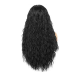 Water Wave Glueless Headband Wig in Natural Black, 180% Density