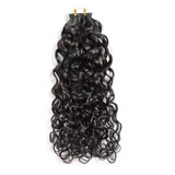 Natural Curly Virgin Human Hair  Tape In Natural Black (20pcs/50grams)