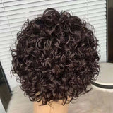 Bob Style Curly Pixie Cut Human Hair