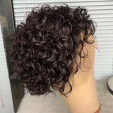 Bob Style Curly Pixie Cut Human Hair