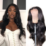 Transparent Closure Lace Wig Natural Black