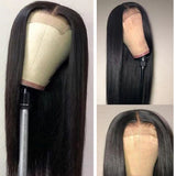 Transparent Closure Lace Wig Natural Black