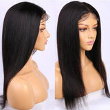 Transparent Closure Lace Wig Natural Black