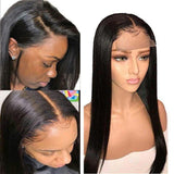 Transparent Closure Lace Wig Natural Black